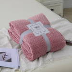 &Scaron;ilti mink&scaron;ti flaneliniai pledai lovoms Vienspalviai rožiniai, mėlyni koralinio vilnos audinės mesti pledai Sofos uždangalas Lovatiesė Purūs languoti pledai 200X230cm