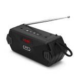 Ne&scaron;iojama belaidė &bdquo;Bluetooth&ldquo; garsiakalbių kolonėlė su žemųjų dažnių kolonėle, lauko USB garsiakalbiai su FM radiju, AUX, TF, MP3, telefonui juoda