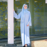 Ramadano Moterų Eid Musulmoni&scaron;ka Abaja Vakarėlio Suknelė su &Scaron;aliu Nėriniai Arabų Dubajaus Ilgas Chalatas Nuostabus Kaftanas Islamas Abajos Marokas S dangaus mėlyna spalva
