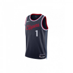Nike Icon Edition NBA LA Clippers Swingman Harden Krep&scaron;inio mar&scaron;kinėliai 2024/25 Sezonas &Scaron;velnūs Patogūs Odai draugi&scaron;ki Unisex mar&scaron;kinėliai Juodi FQ4702-422 M