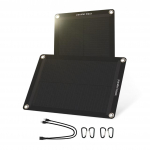 Lygiagretus juodas 12W x 6W saulės skydelis su USB i&scaron;vestimi ir 5V saulės 2A greitu įkrovimu, lygiagretus, suderinamas su USB i&scaron;vestimi, lengvas ir sveriantis tik juoda