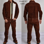 Karvės odos suvirintojo striukė: Atsparus kar&scaron;čiui, Apsaugantis nuo nudegimų, Apsauga nuo lankinio suvirinimo, Izoliuota oda suvirintojams.