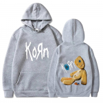 &bdquo;Korn Rock Band&ldquo; gobtuvai pavasario rudens megztiniai Vyri&scaron;ki madingi megztiniai su spaudiniais su gobtuvu Laisvi kasdieniai gatvės aprangos megztiniai S