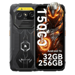 Blackview ROCK 1 PRO Profesionali skenerio mobilioji, 8 GB RAM, 256 GB ROM Android 16 15000 mAh Atsparus i&scaron;manusis telefonas Only cell phone juoda