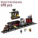 699 vnt. Reti žaislai Hidden Side suderinamas 70421 Vaiduoklių traukinio Express rinkinys Statybiniai kaladėlių žaislai dovanoms vaikams