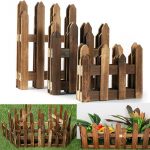 1,2 m ruloninė rąstinė tvora Palisade korozijai atspari medinė apvadu sodo tvora gėlynams 120*24*0.6cm