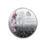 Kolekcionuojama poros moneta suvenyrinis ilgas reljefinis dekoras vestuvių ilgalaikis suvenyrinis poros moneta B