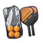 Pickleball irklų rinkinys, medinės raketės su 4 kamuoliukais, krep&scaron;ys suaugusiems, treniruotės lauke, sportas