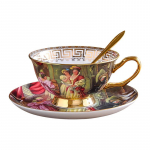 &bdquo;Europe Bone China&ldquo; kavos puodelis, kavinės arbatos reikmenys, &scaron;auk&scaron;tų rinkinys, prabangus keraminis puodelis, auk&scaron;čiausios kokybės porcelianinis arbatos puodelis, vakarėlių indai