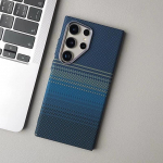 Prabangus reljefinis anglies pluo&scaron;to dėklas, skirtas &bdquo;Magsafe&ldquo; dėklui, skirtas &bdquo;Samsung Galaxy S25 S24 S23 Ultra Plus&ldquo; magnetiniam belaidžiam įkrovimui, metalinio lę&scaron;io matiniam dangteliui For Samsung S25 Ultra mėlyna