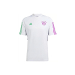 Adidas Fc Bayern Tiro 23 Treniruočių mar&scaron;kinėliai Spalvų blokas V formos i&scaron;kirptė Trumpomis rankovėmis Futbolo mar&scaron;kinėliai Vyri&scaron;ki Vir&scaron;utiniai drabužiai Balti IB1522 XL