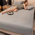 Pliu&scaron;as, elastingas paklodė, mink&scaron;ta &scaron;ilta aksominė lovatiesė čiužinio užvalkalas patalynės apsauga, patalynė be pagalvės užvalkalo 90x200cm Only Sheet