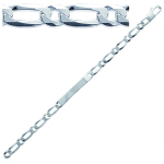 Les Tr&eacute;sors De Lily [J0995] - Bracelet Argent 'Identit&eacute;' argent&eacute; - 18 cm 6 mm
