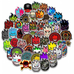 50 dalių Spitfire tamsios kaukolės stiliaus siaubo komikso lipdukas mobiliesiems ne&scaron;iojamiesiems kompiuteriams bagažo riedlentės dviračio lipdukas 50pcs