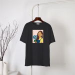 &bdquo;Hirsionsan&ldquo; nauji Harajuku personažo grafikos atspaudų mar&scaron;kinėliai moterims, pagaminti i&scaron; 100 % medvilnės, trumpomis rankovėmis, vasariniai mink&scaron;ti dideli megztiniai. M balta