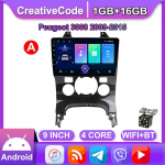 GPS navigacijos sistema, skirta Peugeot 3008 2009-2015 2 Din Android WiFi Car Multimedia Player Auto Stereo FM radijo galvutės blokas 1+16GB
