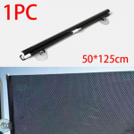 Automobilio skėtis nuo saulės Automobilio saulės skydelis Apsaugos uždangalai Priekinio ir galinio stiklo &Scaron;oninio lango uždangalas Blokas Vidaus UV apsauga Black 50X125cm