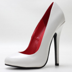 5,5 colio &bdquo;stiletto&ldquo; auk&scaron;takulniai unisex &bdquo;Sleek&ldquo; naktinis klubas su apvaliais pir&scaron;tais batai vakarėliui, plius 36&ndash;46 dydis 43 balta
