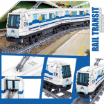 476vnt CITY MOC techninis geležinkelis Transporto vėžės Traukinys Statybiniai blokai Metro Bėgių Modelis Plytos Vaiki&scaron;ki Žaislai berniukams