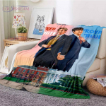 Raudona balta ir karali&scaron;ka mėlyna serijos antklodė Mink&scaron;ta flanelinė antklodė Namų miegamojo sofa piknikas Kelionių biuro poilsio dangtelis 75cm x 90cm