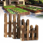 1,2 m ruloninė rąstinė tvora Palisade korozijai atspari medinė apvadu sodo tvora gėlynams 120*34*0.6cm
