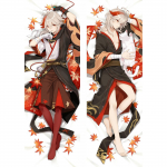 Anime Genshin Impact Kaedehara Kazuha Cosplay Dakimakura Hugging Body Pillow Case Cover Namų patalynės užvalkalas Persikų oda 120x40cm Pillowcase