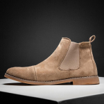 Zom&scaron;inės odos Chelsea Boots Vyri&scaron;ki briti&scaron;ko stiliaus krovininiai batai lauko laisvalaikio suknelės batai 43 ruda
