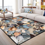 3D kilimas svetainei Spalvingas akmenimis spausdintas kempinės kilimėlis miegamojo virtuvės kilimėliui, neslystantis vonios kambarys 60x90cm