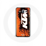 Coque pour Samsung Galaxy Grand Prime KTM Logo blanc fond orange