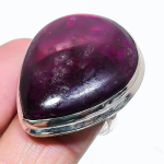 Natural Purple Labradorite Gemstone 925 Sterling Silver Gift Ring Size 8 j4z90