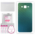 apgo Protective Skin Sticker for the back compatible with Samsung Galaxy J3 (2016), Wrap Film, Foil, Vinyl - Pattern Carbon Chameleon CAKA1