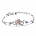 1 .4 Ct D Spalvos Apvalaus Kirpimo Padengtas Baltuoju Auksu 925 Sidabro Moissanito Teniso Apyrankė Moteriai Draugei Dovana