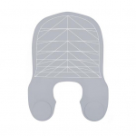 Silikoninė plaukų dažymo apykaklė su gairėmis, vandeniui atspari kirpėjo plaukų kirpimo dažymo pagalvėlė, skara salonui violetinė