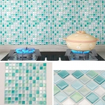 4/8 vnt Lipnūs vinilo tapetai nulupami ir klijuojami 3D efekto plytelės vandeniui atsparios virtuvės keraminės plytelės aliuminio folijos sienų lipdukai 4 Pcs