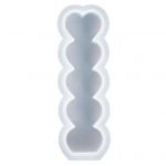 5 ertmės žvakių forma, 3D formos nelipni, pasidaryk pats silikoninė Love Heart aromaterapinė žvakių liejimo forma namams balta