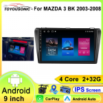Android 13 Skirta Mazda 3 I Skirta Mazda3 BK 2003 - 2009 Automobilio Radijas Multimedia Vaizdo Grotuvas Navigacija 2din 4 core 1GB+32GB carplay