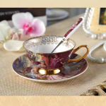 &bdquo;Europe Bone China&ldquo; kavos puodelis, kavinės arbatos reikmenys, &scaron;auk&scaron;tų rinkinys, prabangus keraminis puodelis, auk&scaron;čiausios kokybės porcelianinis arbatos puodelis, vakarėlių indai