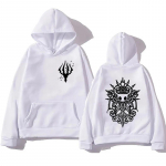 Žaidimas Hollow Knight Vyri&scaron;kas Džemperis Moteri&scaron;kas Unisex Laisvalaikio Mada Didelis Pavasaris Ruduo Puloveris Džemperis Cosplay Drabužiai O-kaklu Džemperis su gobtuvu XL balta