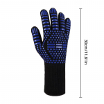 1 vnt. Kar&scaron;čiui atsparios orkaitės pir&scaron;tinės - Atsparios įpjovimams, Neslystančios silikoninės BBQ pir&scaron;tinės virtuvei, griliui, kempingui ir indams mėlyna