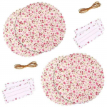 2 kits de d&eacute;coration pour pot de confiture Fleurs