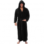 Vyri&scaron;kas chalatas su gobtuvu ir reguliuojamu diržu, super mink&scaron;tas, pūkuotas, labai gerai sugeriantis, vienspalvis 2XL