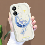 Mielas animacinio ra&scaron;to kreminės tekstūros korpusas, banguotas kra&scaron;tas, mink&scaron;tas silikoninis dangtelis, skirtas Xiaomi Redmi Redmi Note 9 Pro Max juoda