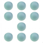 10 Pieces Golf Practice Balls Diameter 4.2 cm Portable Lightweight Realistic Training žalia