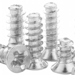 Cinkuoti anglinio plieno plok&scaron;čia galvute įleidžiami kryžminiai savaime įsisriegiantys varžtai M1-M5 dydžių M1.4*4.5 (1000 pcs)