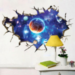 3D Star serijos lango vaizdas Povų mi&scaron;ko fono sienų dekoravimas Nuimami sienų lipdukai