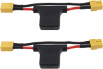2 vnt. XT60 ki&scaron;tukinis į XT60 lizdinį prailginimo laidas su 30A saugikliu | 12AWG silikoninis laidas | Elektriniams dviračiams, RC dronams, keturračiams, įkrovikliams geltona