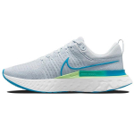 Nike React Infinity Run Flyknit 2 Pure Platinum Emerald Laser Blue Vyri&scaron;ki sportbačiai Pilki Lime-Glow Emerald-Green CT2357-007 44.5