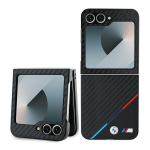 Dėklas Samsung Galaxy Z Flip6 BMW Kietas dėklas Anglies Pluo&scaron;to Juodas