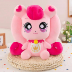 Naujas Catch Teenieping Anime Pliu&scaron;iniai Žaislai Figūrėlės Zheng Zheng Moko Lemei Kawaii Pliu&scaron;iniai Figūrėlės Kambario Dovana Žaislai 30cm rožinė raudona spalva