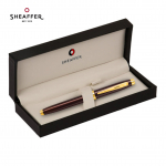 Sheaffer riboto leidimo 100 serijos rožinio aukso PVD danga Aukso/sidabro spaustukas Ra&scaron;alinis ra&scaron;iklis Verslo studentų ra&scaron;tinės reikmenys Ra&scaron;ymo dovana (as the picture,M(0.7mm)) gray
